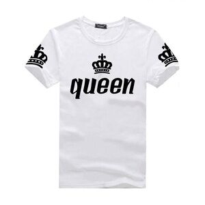 QUEEN Graphic T-Shirt White with Black Print 👸🏻